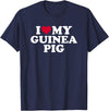 I love my guinea pig T-Shirt - Navy Blue