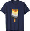 Live Loud Graphics Seamless Reapeating Gay Bear Pride Flag Ice Pop Pattern T-Shirt - Navy Blue