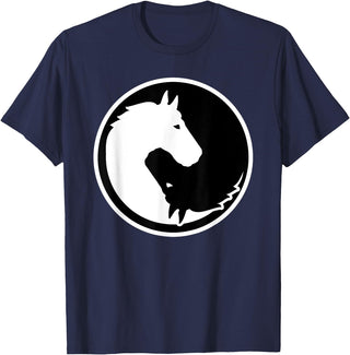 Horse gifts Horse yin and yang T-Shirt - Navy Blue