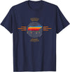 Copper Cow Serape Show Pig Livestock T-Shirt - Navy Blue
