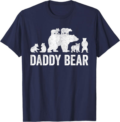 Daddy Bear Fathers Day , Funny Six Cub Kids Dad T-Shirt