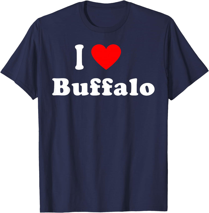 I Love Buffalo City NY Hometown Matching Classic T-Shirt - Navy Blue