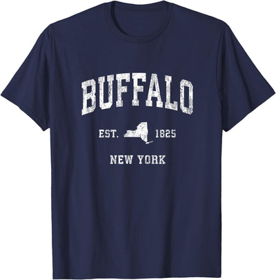 Cow Buffalo New York Ny Vintage Athletic Sports T-Shirt