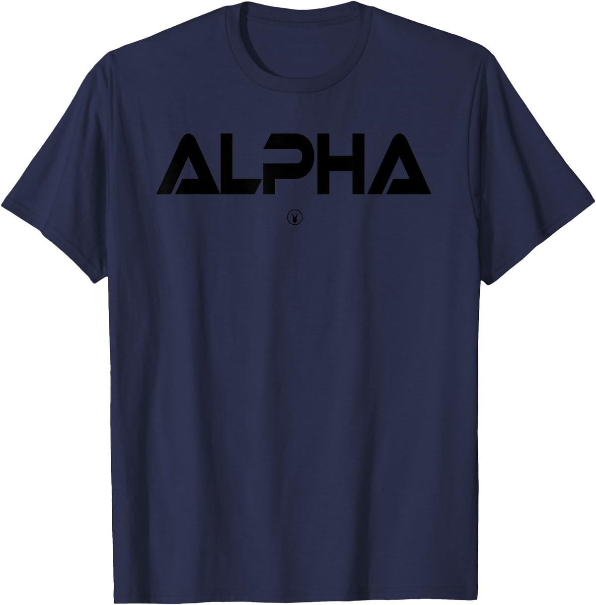 Mens ALPHA Gym Rabbit Workout Bodybuilding Fitness T-Shirt in Navy Blue