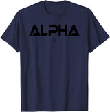 Mens ALPHA Gym Rabbit Workout Bodybuilding Fitness T-Shirt in Navy Blue