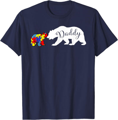 Daddy Bear Autism Awareness month Dad Grandpa Men Gift T-Shirt
