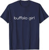 Classic Buffalo Hometowner Buffalo Girl American City Pride T-Shirt - Navy Blue
