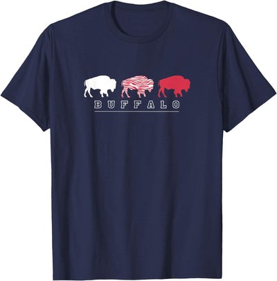 Cow Standing Buffalo Standing Red T-Shirt