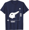 Rabbit Duck Illusion Philosopher T-Shirt in Navy Blue