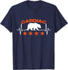 Shufflin Party Tees Cardiac Bears Heart Rate T-Shirt - Navy Blue