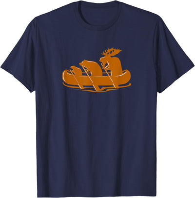Canoeing Beaver Bear Moose Canoe Team Funny T-Shirt