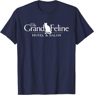 The Grand Feline Hotel And Salon Official White Logo T-Shirt