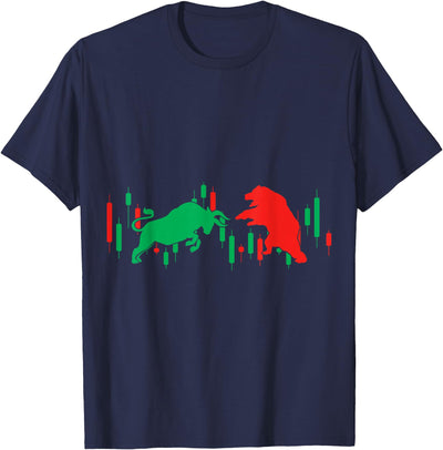 Bull vs Bear Stock Market Investor Wall Street T-Shirt