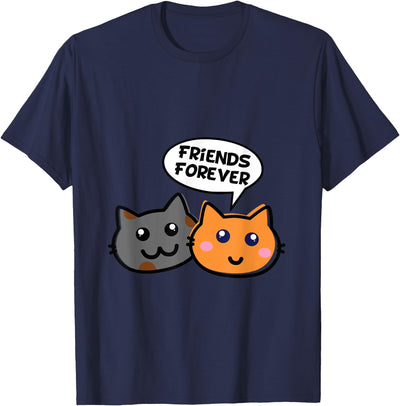 Cute Cats Best Friends Forever T-shirts Bff friends gift T-Shirt