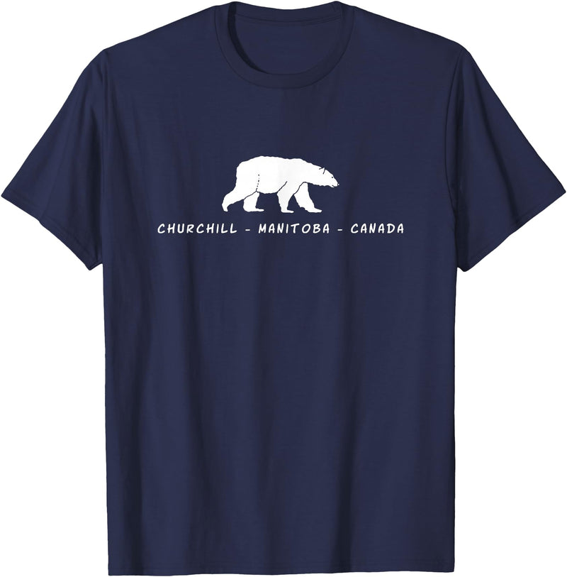 Churchill Polar Bear Shirts & Gifts Churchill Manitoba Canada Polar Bear T-Shirt - Navy Blue