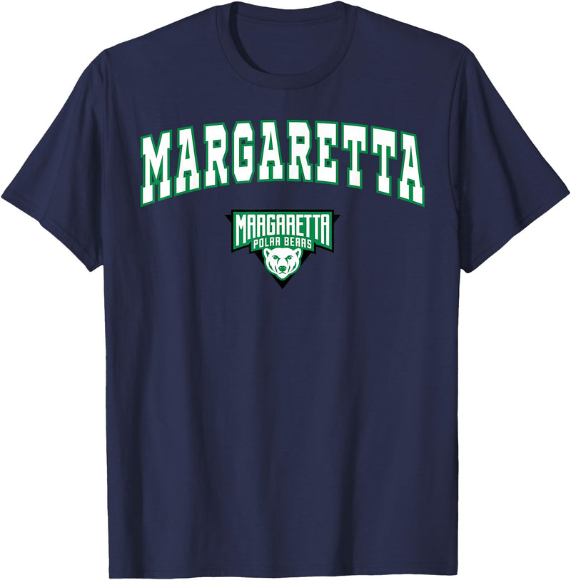 Official High School Fan Gear Margaretta High School Polar Bears T-Shirt C2 T-Shirt - Navy Blue