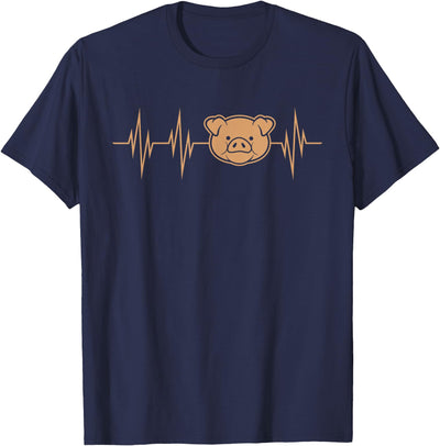 I Love My Pig Heart Valve Heartbeat Funny Barn Farmer Gift T-Shirt