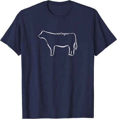 Red Angus Cow Decor Art T-Shirt