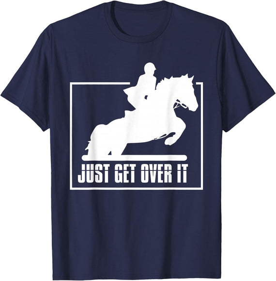 English Riding Hunter Jumper Girl Horse Riding T-Shirt - Navy Blue
