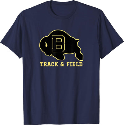 Cow Buffalo High School Buffalo Wy 82834 Wy Logo Track Field T-Shirt