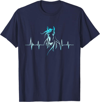 Farm n' Fancy Horse Heartbeat for Women Girls Teens Horseback Lover Riding T-Shirt