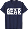Bear Gifts Bear Tee Men Name Birthday Gifts Bear Personal Name Funny Bear T-Shirt - Navy Blue