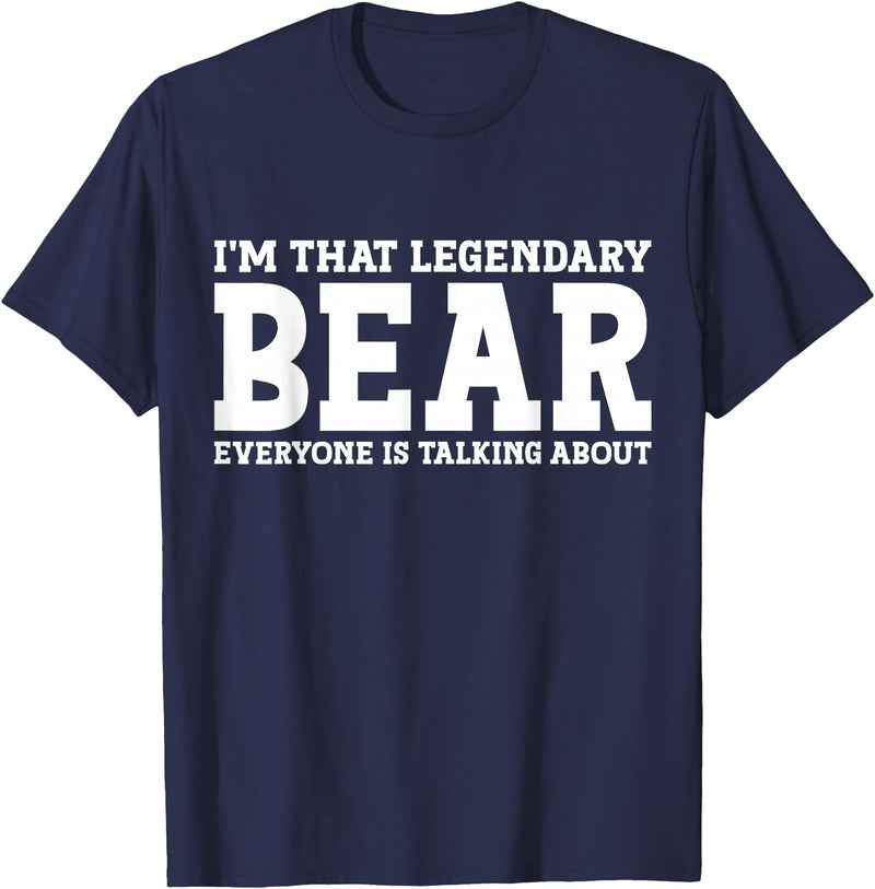 Bear Gifts Bear Tee Men Name Birthday Gifts Bear Personal Name Funny Bear T-Shirt - Navy Blue