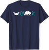 Shane's Brain Designs Funny T-Shirt - Grin And Bear It. T-Shirt - Navy Blue
