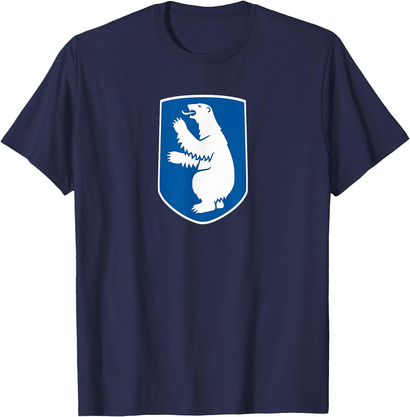 Greenland Coat of Arms Shirts & Gifts Greenland National Symbol ~ Greenland Emblem T-Shirt - Navy Blue