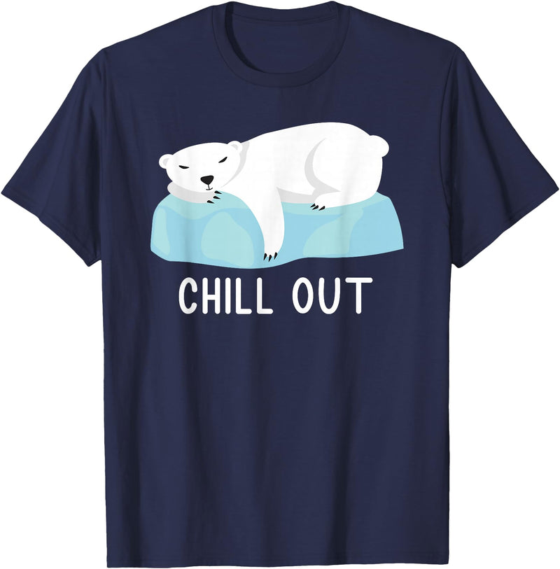 Eisbär Klimawandel Geschenkidee Funny Polar Bear North Pole Polar Bear Love Climate Change T-Shirt - Navy Blue