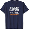 This is my Costume Top This is My Bartender Costume Funny Halloween T-Shirt - Navy Blue