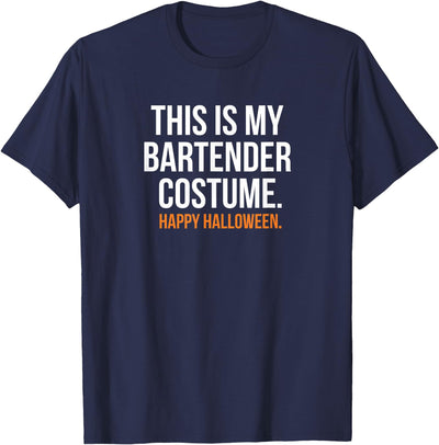 This is my Costume Top This is My Bartender Costume Funny Halloween T-Shirt