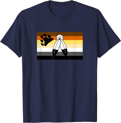 Two Spirit Gay Bear Pride Flag T-Shirt