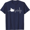 Bunny Heartbeat Pulse Rabbit T-Shirt in Navy Blue