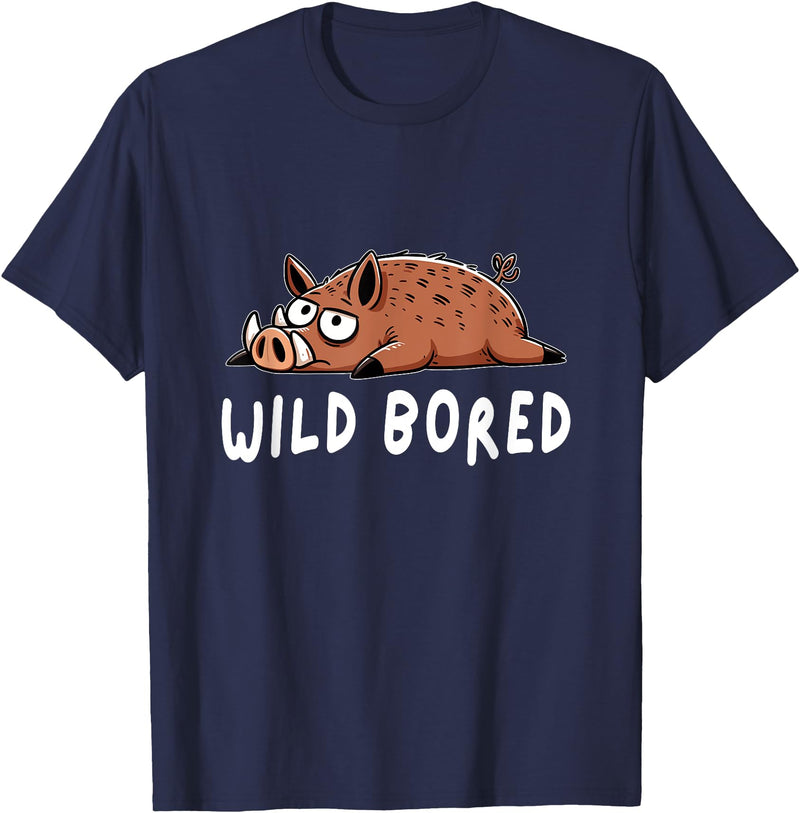 Wild Hog Hunting Hog Hunter Funny Pig Wild Boar T-Shirt - Navy Blue