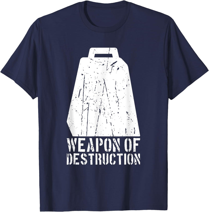 Blue Cowbell More Cowbell Costume Cow Bell More Cowbell Vintage Funny Drummer Cowbell Funny T-Shirt - Navy Blue