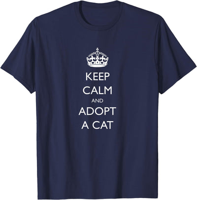 Future Cat Mama Adoption Designs Keep Calm and Adopt a Cat Funny Kitty Owner T-Shirt