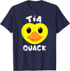 Tía Duck Halloween Clothing For Hispanic Aunt Tia Quack Yellow Duck Funny Spanish Aunt Duck T-Shirt - Navy Blue