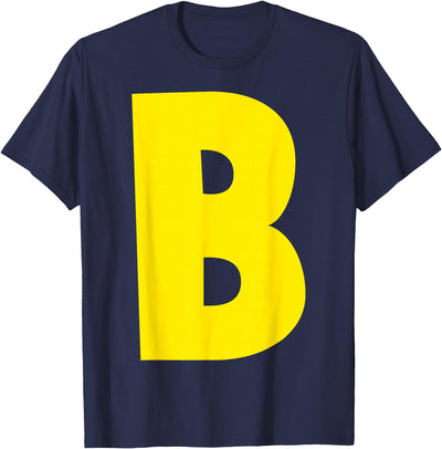 Yellow Letter "B" Tee B Letter Chipmunk Group Matching Funny Halloween Letter B T-Shirt