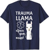 Funny Ministry Of Trauma Llama Alpaca Your Wound Llama Lover T-Shirt - Navy Blue