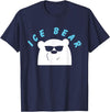 Global Warming Awareness Arctic Winter Ice Ice Bear with Sunglasses Polar Bear Plunge T-Shirt - Navy Blue