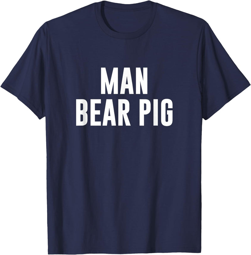 Man Bear Pig T-Shirt - Navy Blue
