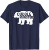 Cute Bear Cuddle Monster Shirts Cuddle Monster Bear Silhouette Fun Novelty T-Shirt - Navy Blue