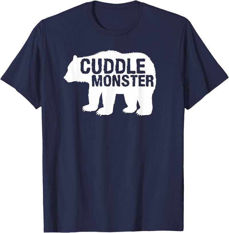 Cute Bear Cuddle Monster Shirts Cuddle Monster Bear Silhouette Fun Novelty T-Shirt - Navy Blue