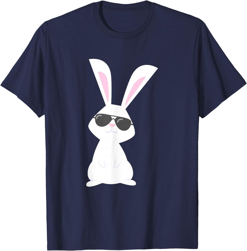 Cool Bunny Rabbit T-Shirt in Navy Blue