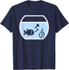 Fish aquarium T-Shirt - Navy Blue