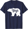 Matching Family Gift Shirts Yaya Bear Silhouette T-Shirt - Navy Blue