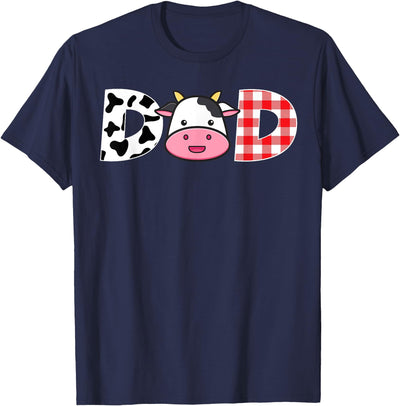 Dad Cow Birthday Farm Theme Animals Birthday Party Kids T-Shirt