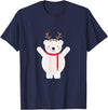 Ugly Sweater Designs Christmas Polar Bear T-Shirt - Navy Blue