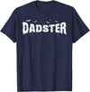 Dadster Matching Family Mom Dad Halloween Party Retro Vintage Dadster Couple Matching Family Mom Halloween T-Shirt - Navy